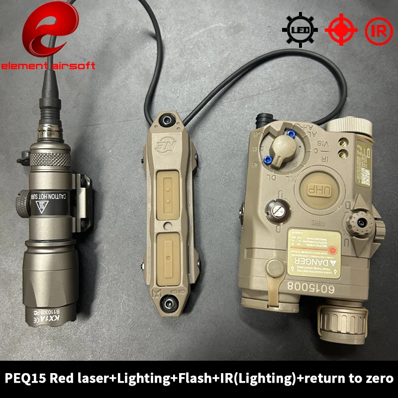 Element peq 15 laser pointer PEQ 15 laser box M600C zaklamp dual control rat staart M300 tactische zaklamp outdoor gevecht