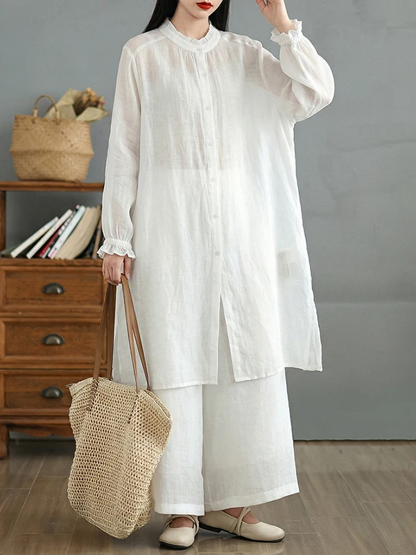 

Весенне-летняя женская рубашка с длинным рукавом для защиты от солнца, тонкая, дышащая, однотонная, больших размеров, двусторонняя, с открытым передом и задом, для автомобиля...