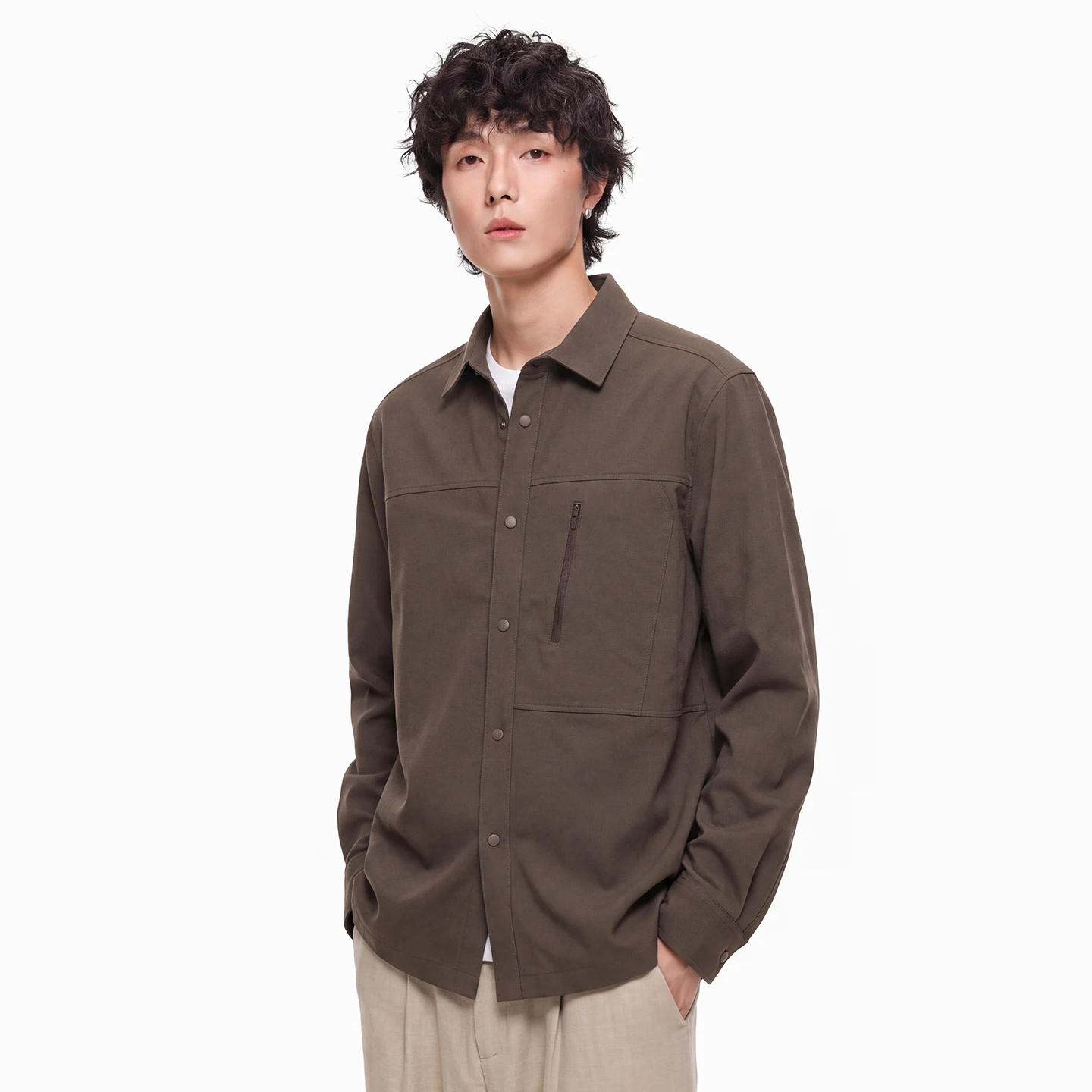 Men Japanese Streetwear Fashion Amekaji Loose Casual Long Sleeve Plus Size Cargo Shirts Outdoor Hiking Quick Dry Track Shirts