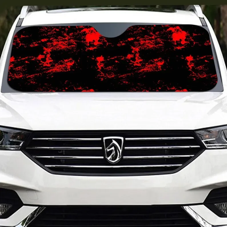 Blood Splash Windshield Sunshade, Gore Bloody Car Sun Shade, Horror Aesthetic Windshield Sunshade