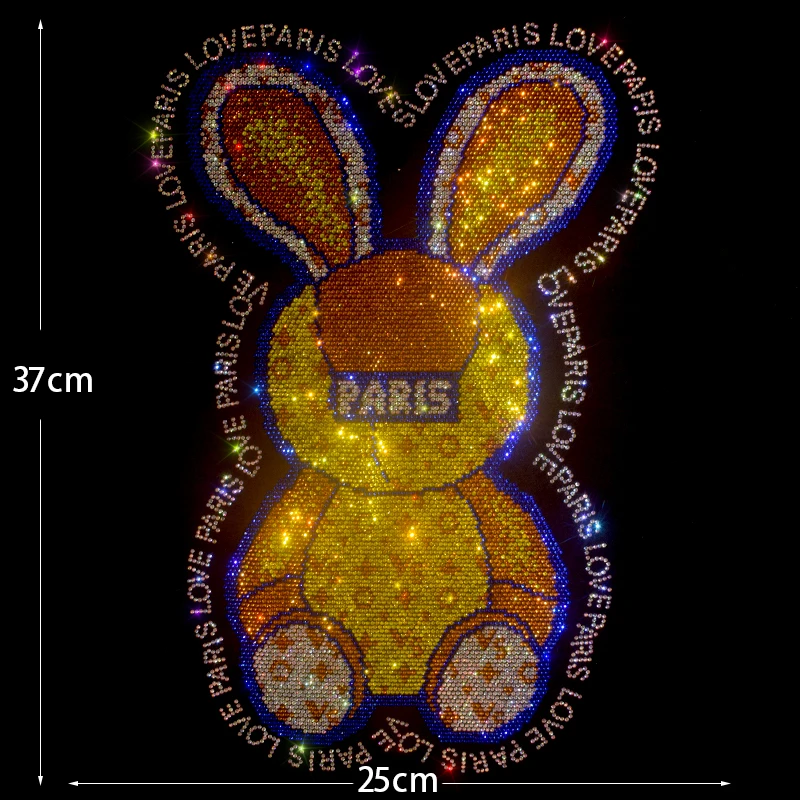 

Shiny Cute Bear Fashion Cloth Stickers Hot Stamping Sequins DIY Clothes T-shirt Decoration Stickers Clothing Accessories