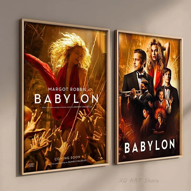 Margot Robbie Babylon Poster Aesthetics 2022 Movie Music Film Home Decoration Canvas Painting For Wall Art Mural Room Decor Gift