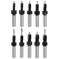 8/10mm Shank Router Bit Multifunctional Countersink Drill Bit Wood Milling Cutter Wood Metal Hole Cutter Durable Drilling Tools