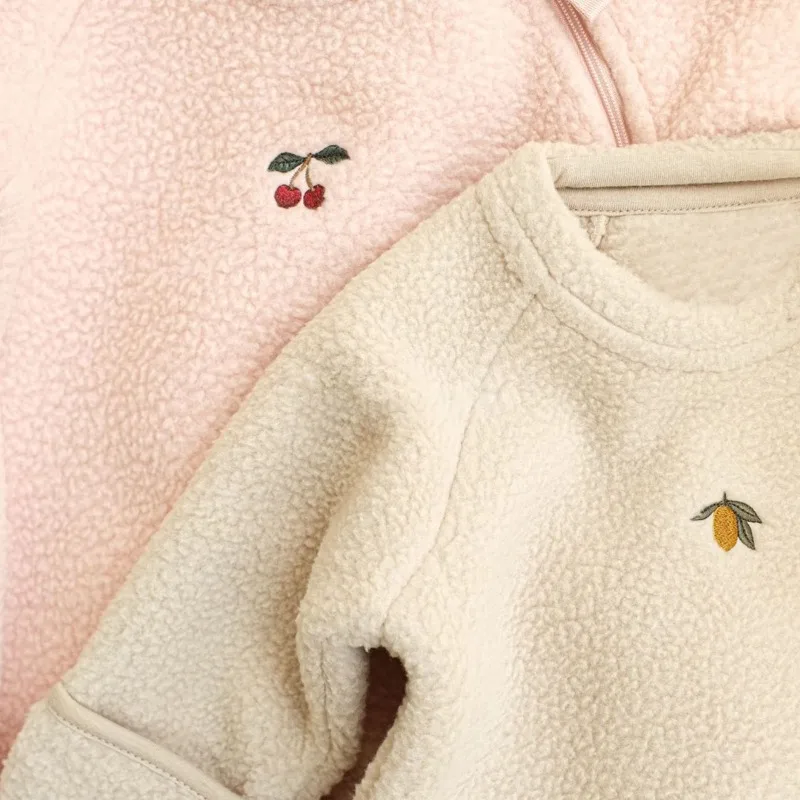 Autumn and Winter One-piece Suits for Infants and Toddlers Warm Crawling Clothes Boys Girls Fleece Footies Baby Bodysuits