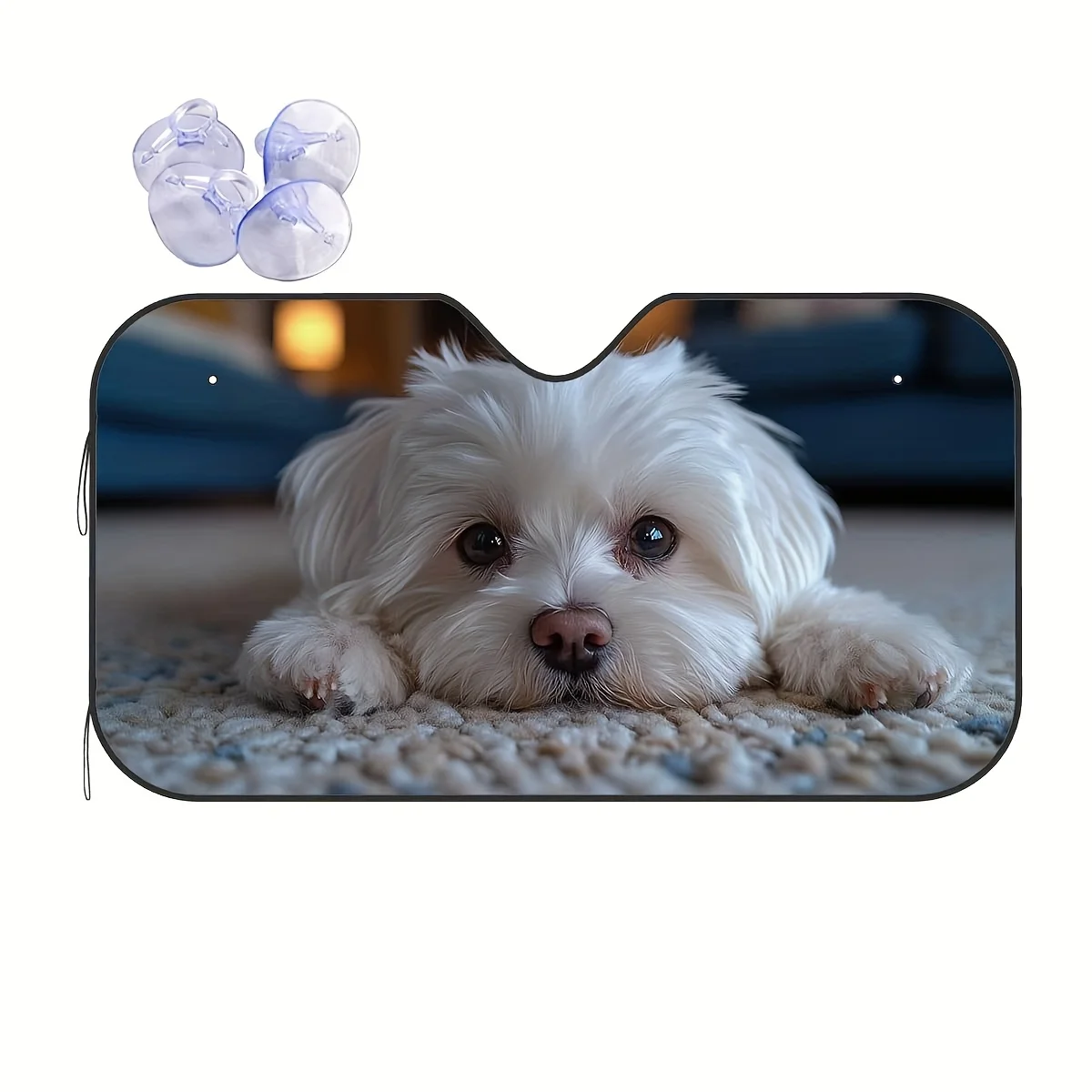 

Cute Dog Puppy Pet Windshield Car Sunshade Sun Visor Cover Window Protection for Hot Weather Keeps Your Car Cool Great Gift Idea