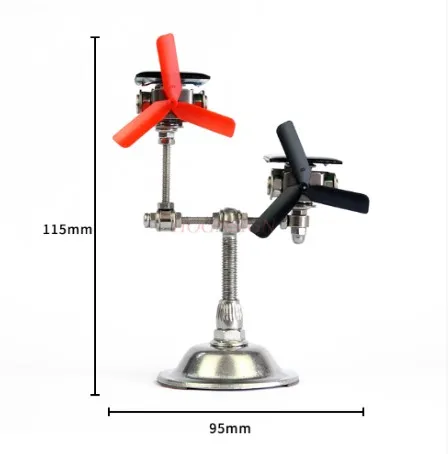 Physics Technology toy creative diy car ornaments double-headed solar windmill desktop crafts scientific experimental model