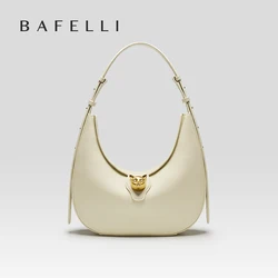 BAFELLI-Épaule de luxe en cuir véritable, marque de mode, style rétro, sacs à rabat pour salle de bain, femme, WOarmacocaro.com, série Aan, BOS, nouveau, 2024