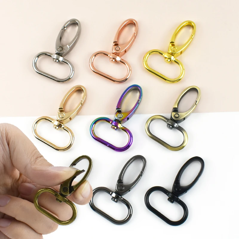 

10Pcs Meetee 16-38mm Metal Swivel Lobster Clasp Bag Strap Snap Hook Buckle Dog Collar Connect Hooks Webbing Carabiner Keychain