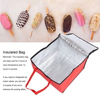 Insulated Bag Multi Size Non Woven Fabric Warmer Keeping Aluminum Foil Baking Portable Insulation Bag Pizza Delivery Bag
