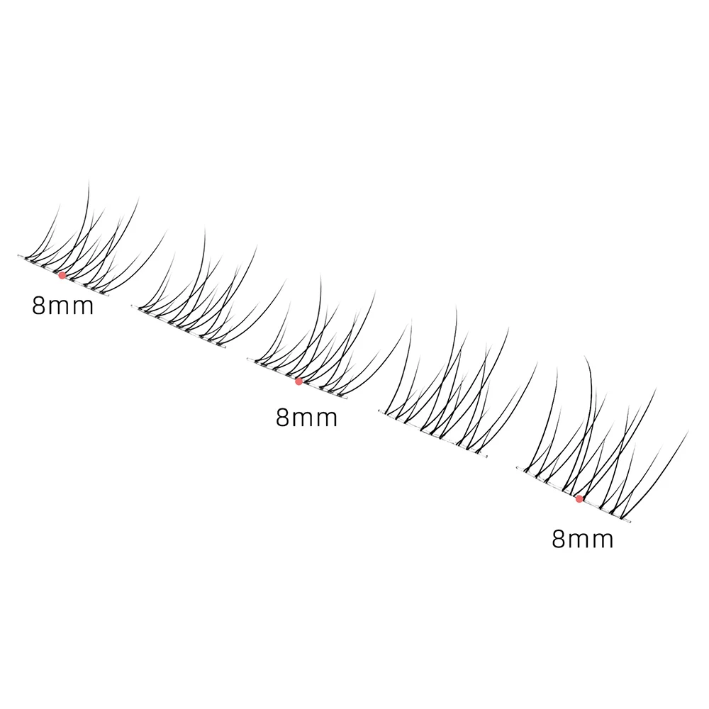 Faux cils en grappe auto-adhésifs, sans colle, réutilisables, sans colle, aspect naturel, faits à la main, presse sur les cils