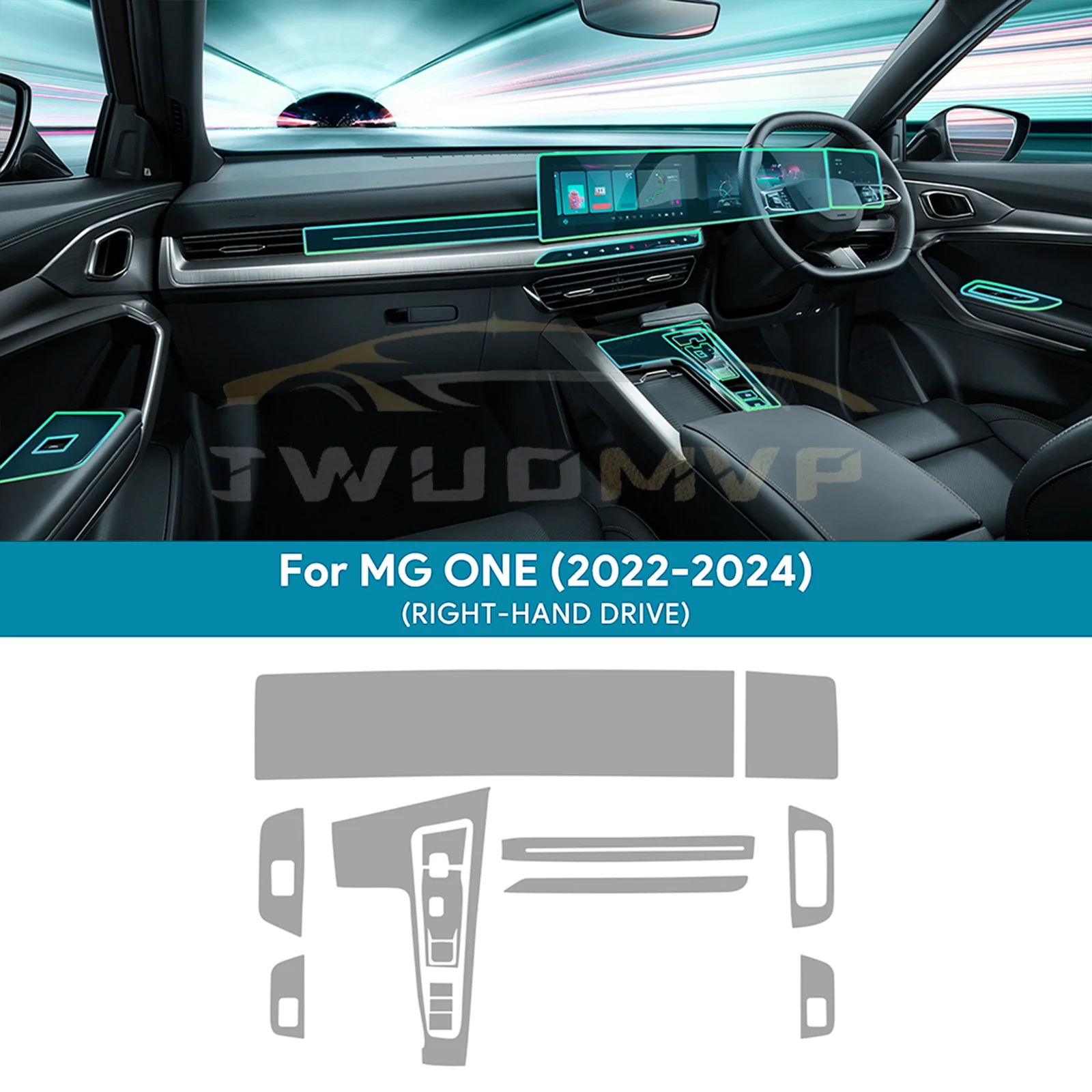 Car Center Console Media Dashboard Navigation TPU Anti-scratch Protector Film Auto Interior For MG ONE 2024 Accessories