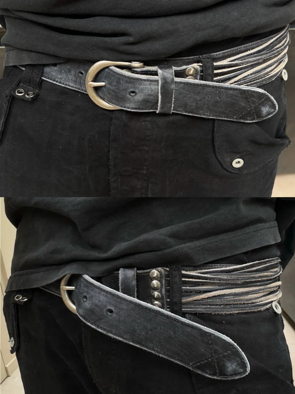 No Faith American Heavy Industry Tassel Rivets Make Old Cowhide Belts