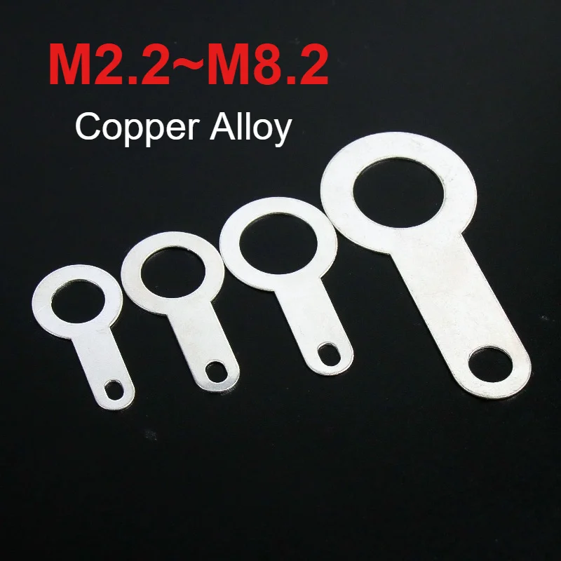 M2.2 M2.7 M3.2 M4.2 M5.2 M6.2 M8.2 Copper Alloy Single Head Soldering Terminal Solder Tag Lug Circular Weld Washer Welding Sheet
