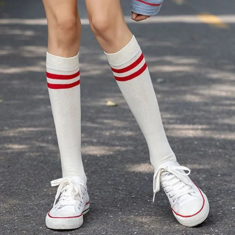 

Korean Lolita Black White Striped Long Socks Japanese JK Girls Sexy Over Knee Thigh Stockings Ladies Girls Warm Long Tube Socks