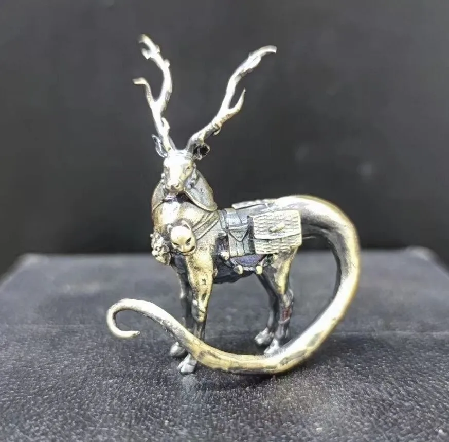 

Латунная статуя лося, фигурка оленя, рога, декор стола