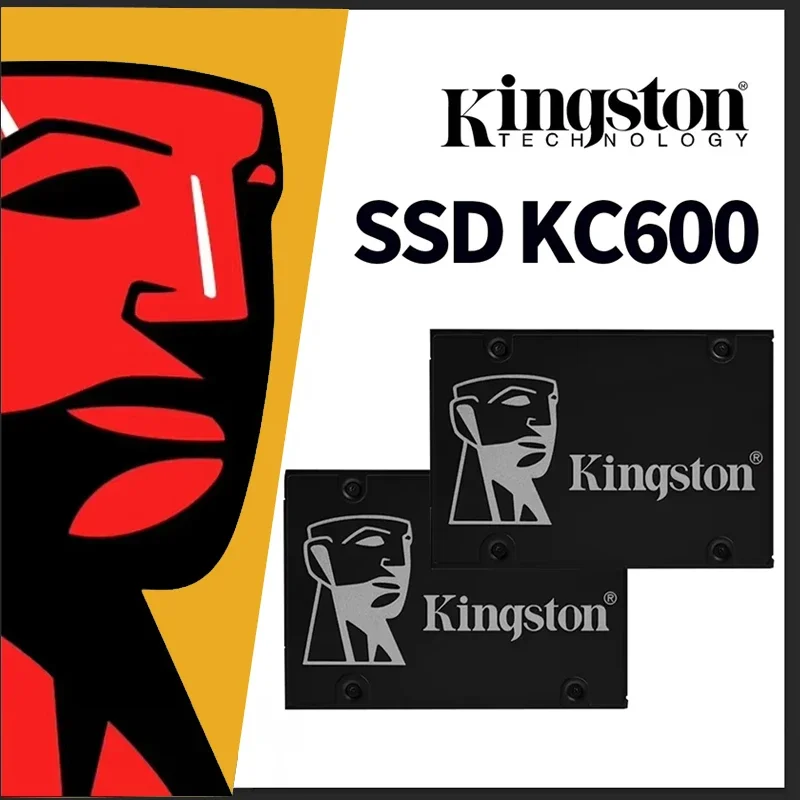 Unidad de estado sólido interna Kingston SSD KC600 de 2 TB, 1 TB, 512 GB, 256 GB, SATA 3, 2,5 pulgadas, disco duro de 512 GB, disco duro HD SSD de 1 TB para computadora portátil