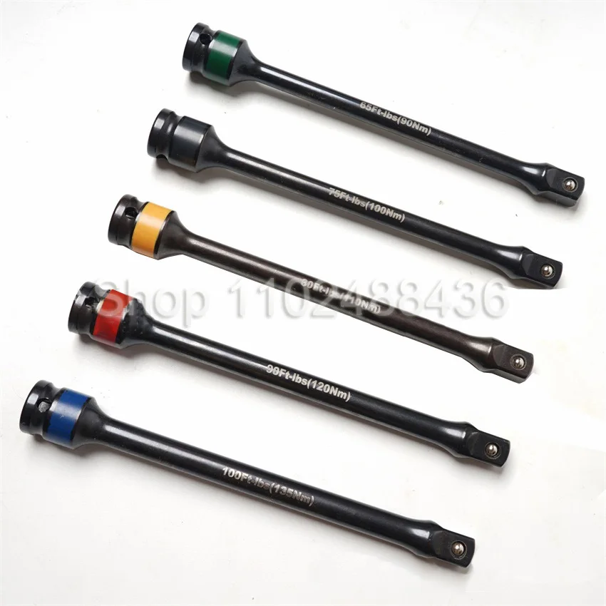 

Набор удлинителей для ограничения крутящего момента серии 1/2 дюйма с квадратной головкой, крутящие палочки для безопасных запирающихся гаек с наконечниками, 5 шт./8 шт./10 шт.