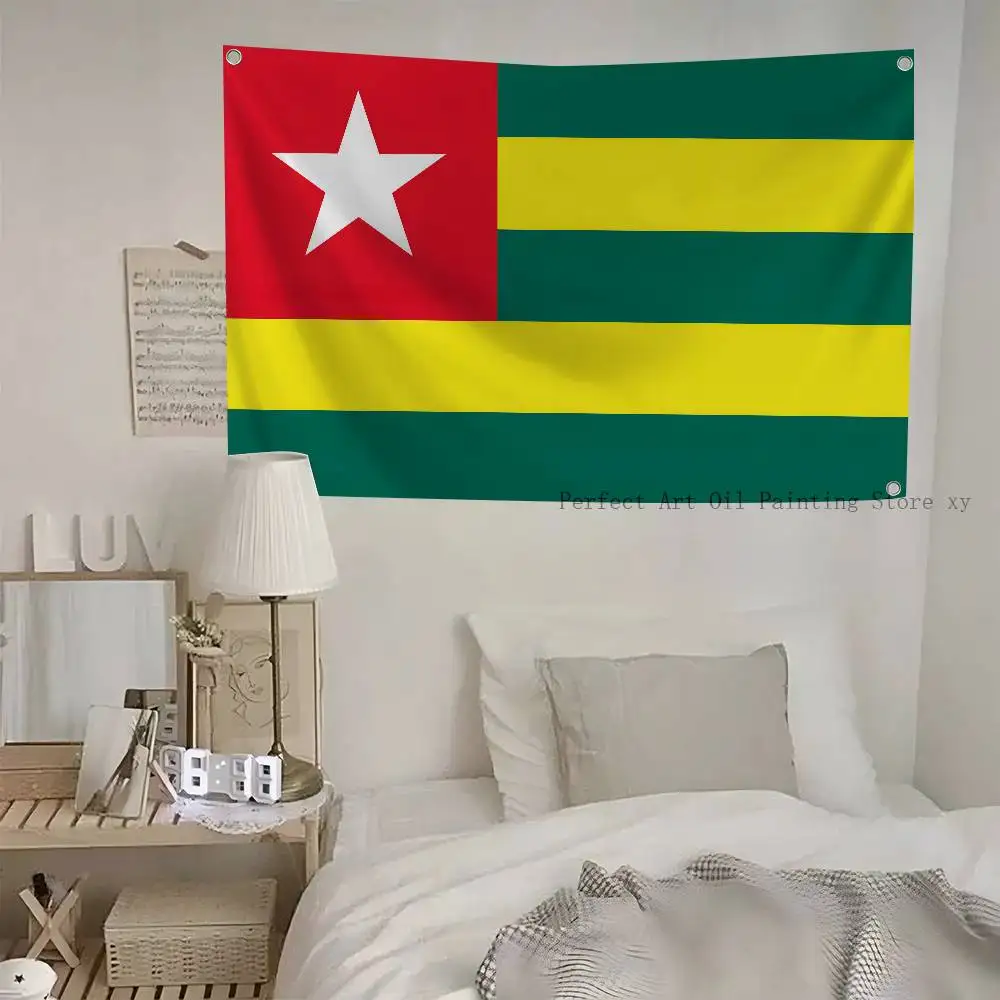 Togo-Flagge, Banner, Vier-Loch-Flagge, Polyester, Outdoor-Dekoration, Raumästhetik