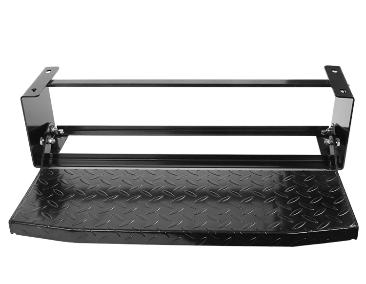 

RV Caravan Manual Folding Single Layer Carbon Steel RV Caravan Step Compact One-Hand Expand Or Collapse RV Stairs