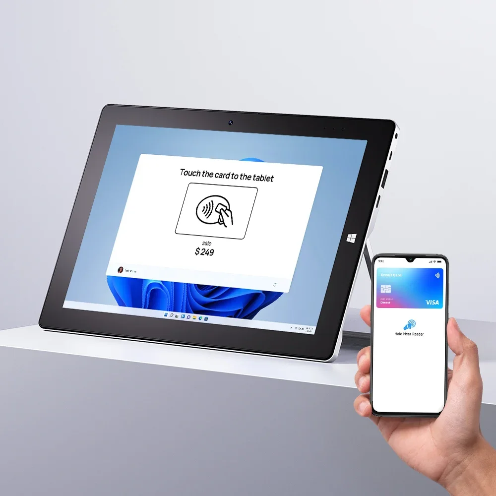 

In stock Customized NFC Tablet Windows Tablet POS N100 8+256GB 1920*1200IPS 2+5MP Front NFC Contactless Payment Terminal