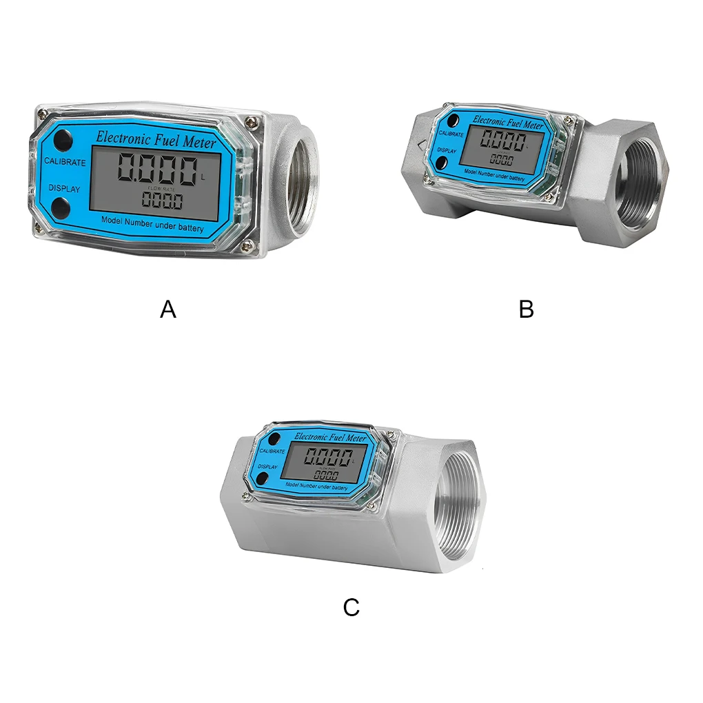 

Electronic Flows Meter Adjustable Flowmeter LCD Flows Indicator 1inch