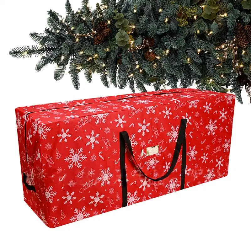 Christmas Tree Storage Large Red Christmas Tree Bag Heavy Duty Extra Large Storage Container With Reinforced Handles 600D Oxford