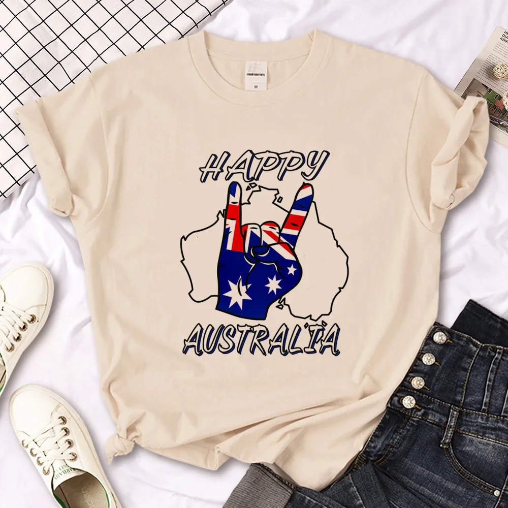 Australia Aussie T Shirt Women Harajuku Streetwear T Shirt Female Manga Harajuku Graphic Clothing Women Tee Girl Comic Clothing