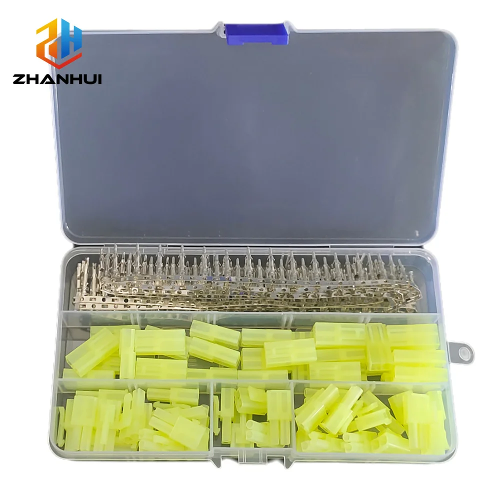 30 Pairs Mini Tamiya Connectors Kit, RC Lipo NiMH Male Female Plugs, 4.5mm Battery Connector Terminals for Electronic DIY