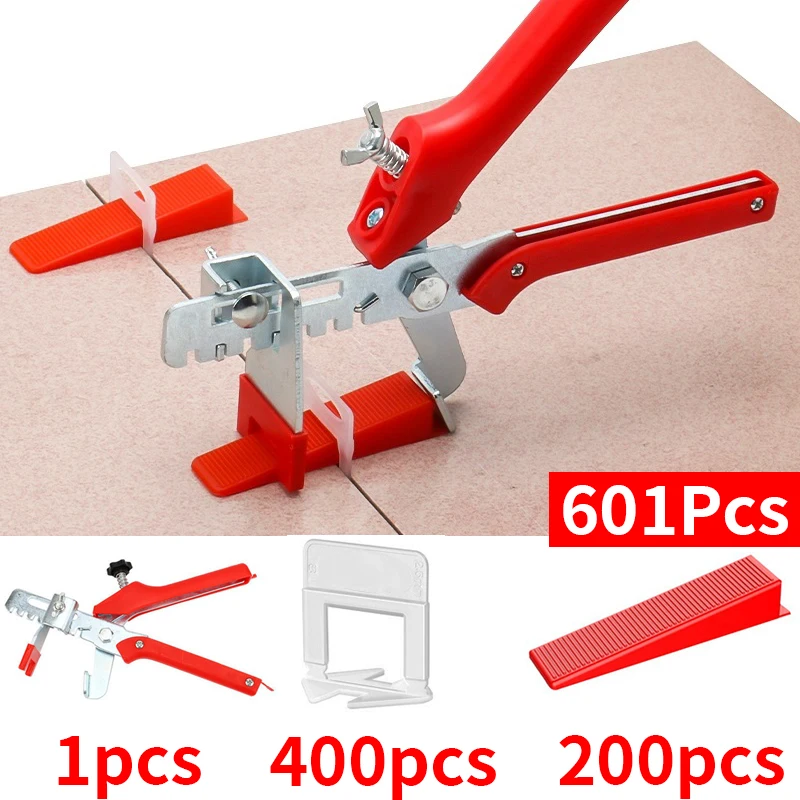 

Tile Leveling System Kit 1.5/2mm Wedge Spacers for Floor Wall Tile Alignment with Leveling Clips