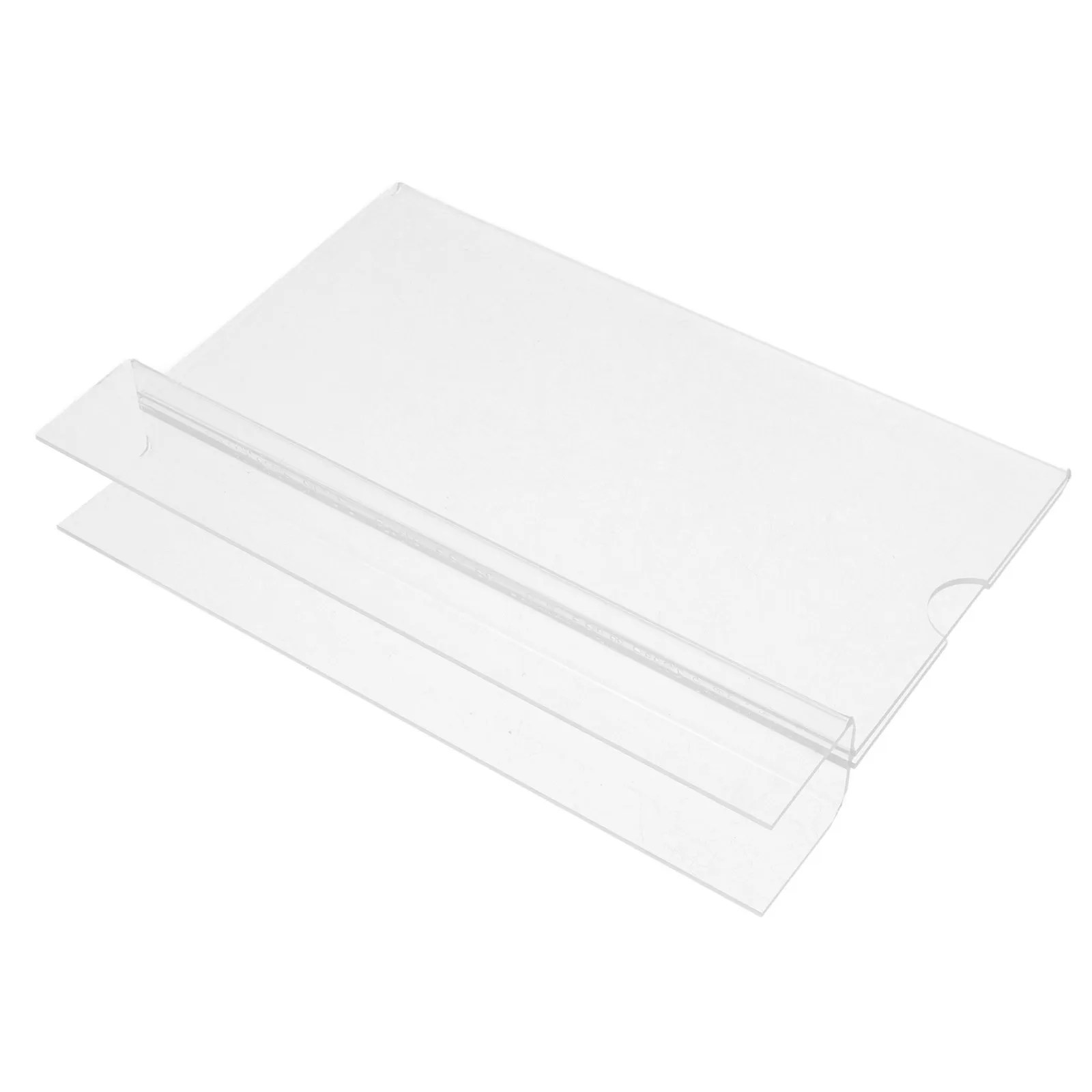 

1pc Acrylic Name Card Holder Clear Desktop Stand Office Workspace Job Position Display Rack Replaceable Tag Holder Portable