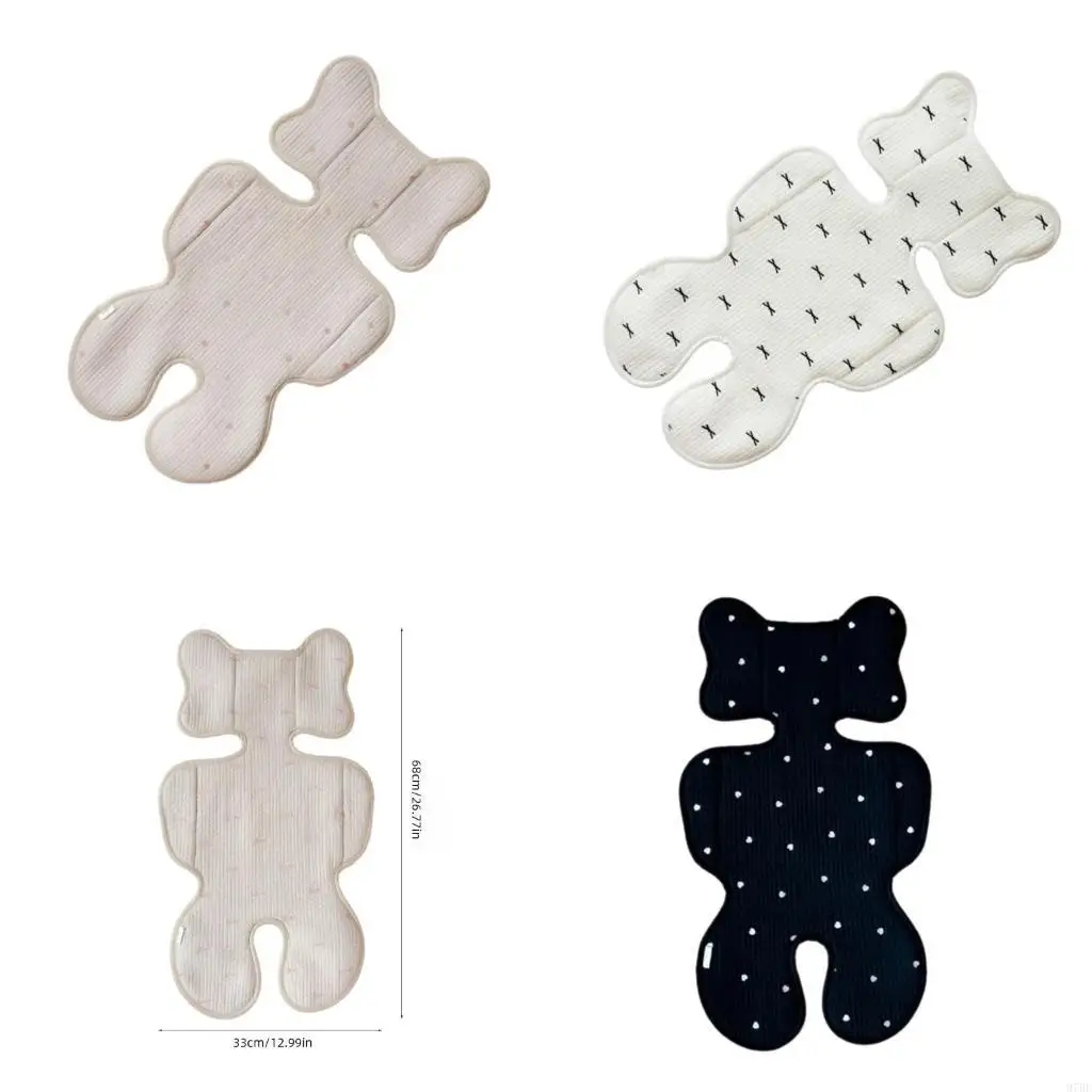 

97BE набивки для детской коляски, двухслойные вставки с вышивкой, подушки для детской коляски, дышащие и мягкие чехлы для