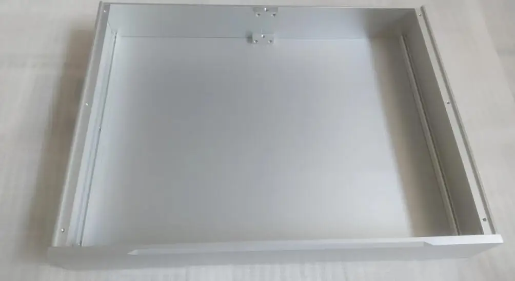 알루미늄 합금 전력 증폭기 섀시 쉘 케이스 모든 실버 전면 스테이지 모든 알루미늄 증폭기/DAC/디코더 섀시