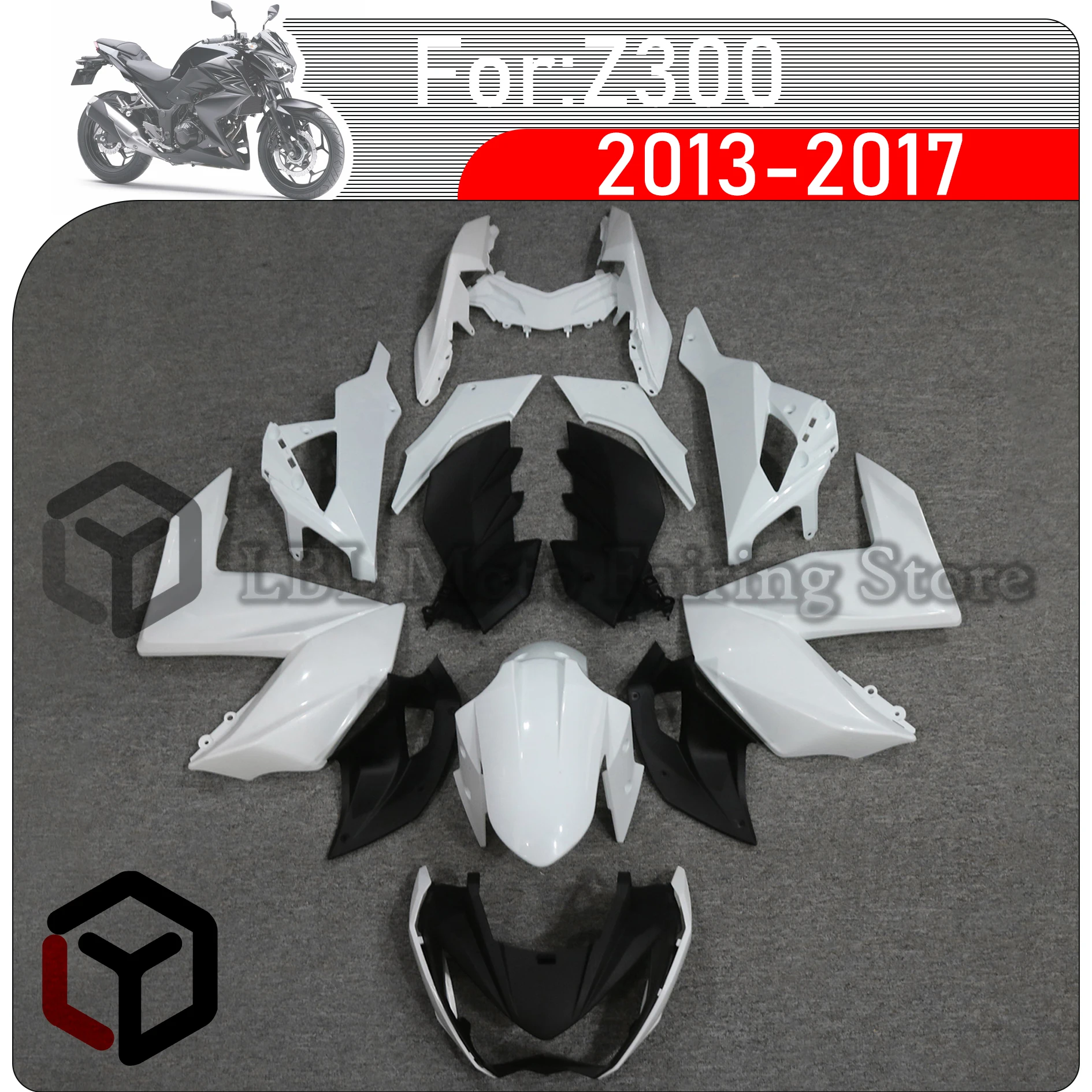 

Motorcycle Fairing Set Body Kit Plastic For KAWASAKI Z250 Z300 2013 2014 2015 2016 2017 Accessories Full Bodywork Cowl Cover