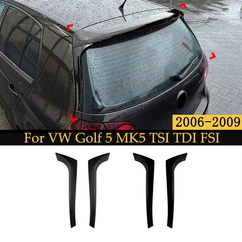 

Модернизированный к модели GTI, задний спойлер автомобиля, боковое крыло, блеск для губ, черный комплект кузова для VW Volkswagen Golf 5 MK5 TSI TDI FSI 2006-2009