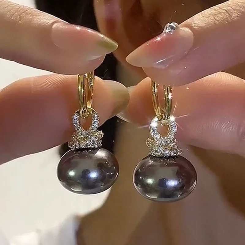 New Fashion kryształ cyrkon kolczyki motyl dla kobiet luksusowe Rhinestone perły kolczyki Girls Party ślubne ozdobne biżuteria