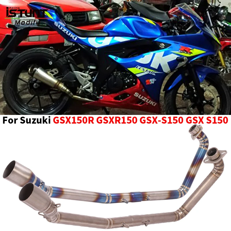 Motorcycle Full System Exhaust Escape Modify Titanium alloy 50.8MM Front Link Pipe For Suzuki GSX150R GSXR150 GSX-S150 GSX S150