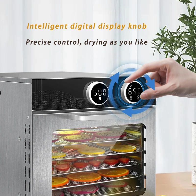 Electronic Knob Food Dehydrator Stainless Steel Fruit and Vegetable Meat Dehydrator