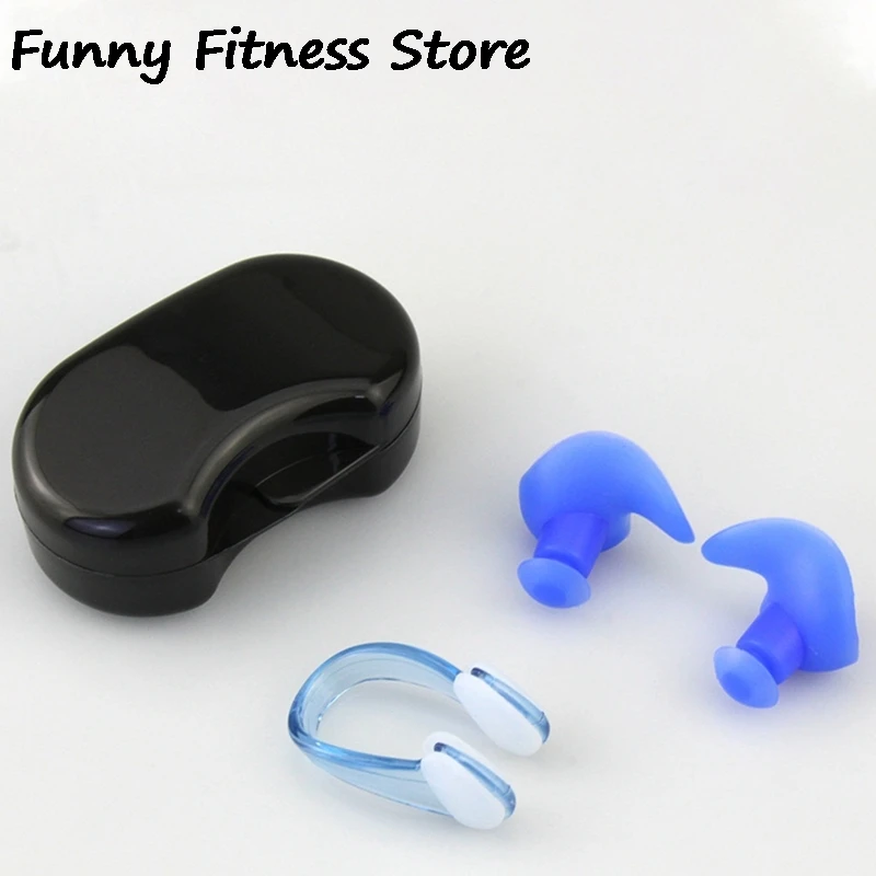 Protect Ear Plugs 1 Set Soft Swimming Earplugs Nose Clip Case Adult Outdoor Waterproof Surfing Diving Sports Water Insulation