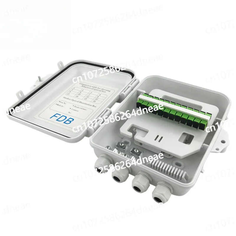 12-Core fiber splitter box Optical cable splitter  SC fiber  Outdoor waterproof wall-mounted fiber  Network