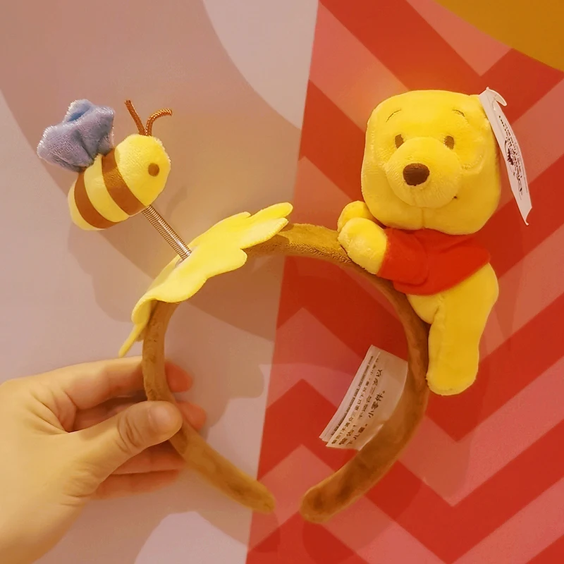 Pluszowe 3D Disney Ears bubunie The Pooh opaski na głowę kobiety uroczy ścieg opaski na włosy dziewczyna Kawaii Lotso akcesoria do włosów dla dzieci