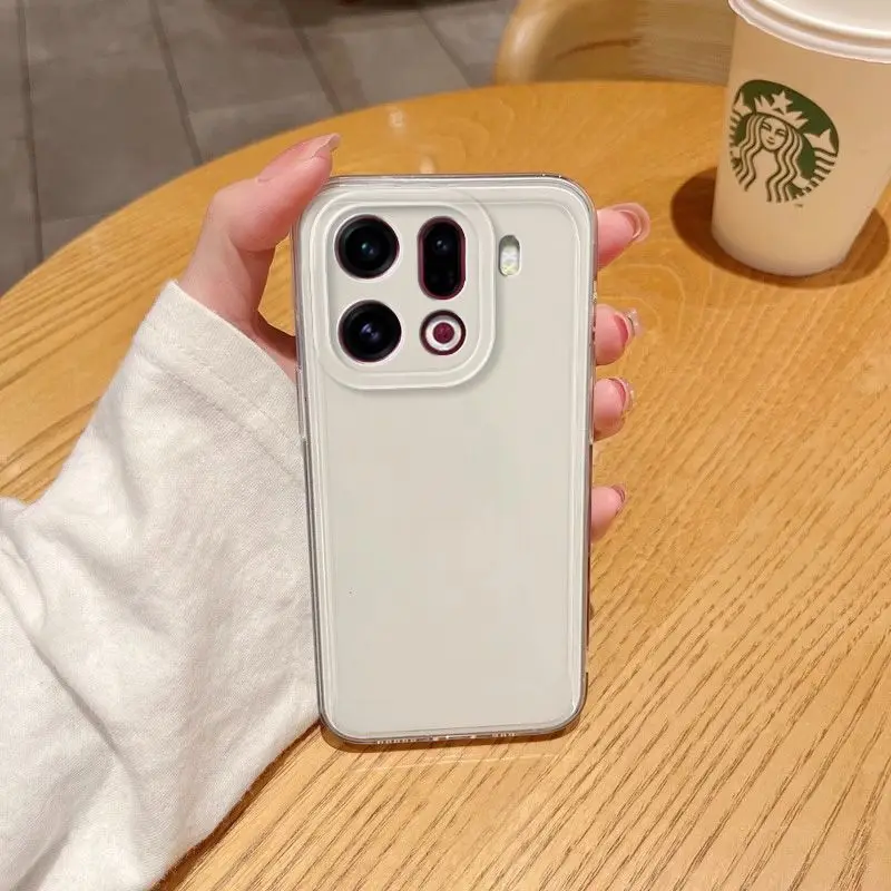 حافظة لهاتف OPPO Find X9 Pro جديدة بسيطة وشفافة من السيليكون غطاء من البولي يوريثان الحراري لهاتف OPPO Find X9Pro ممتص للصدمات Funda #5