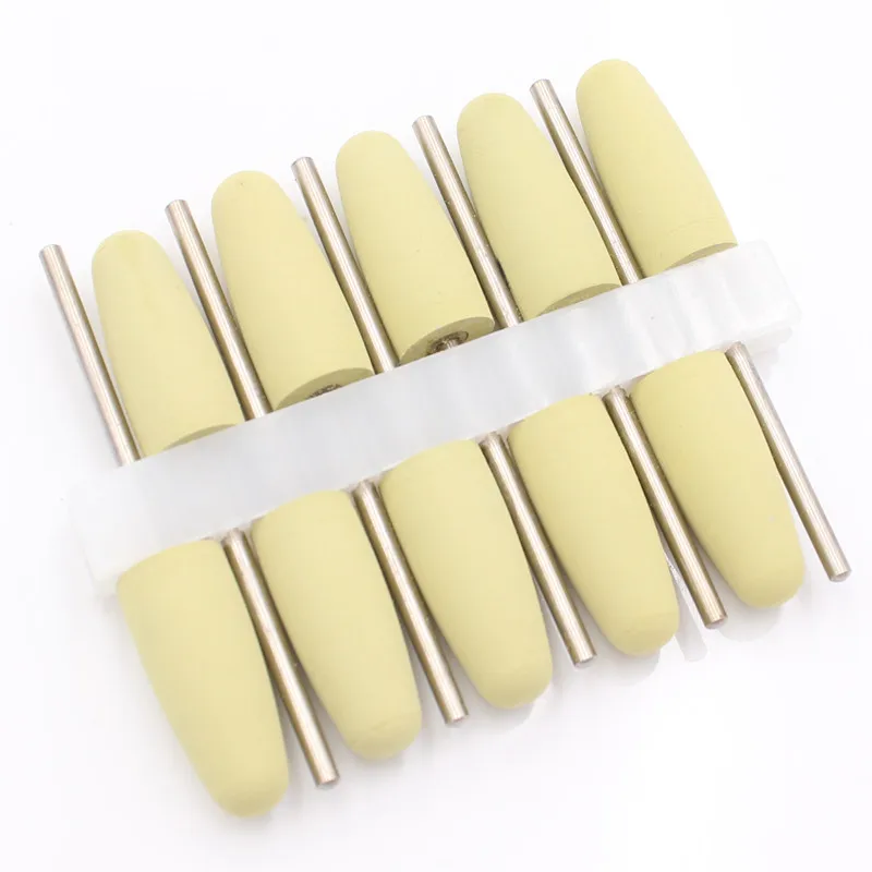 10pcs/set Dental Silicone Rubber Polishers Burs Teeth Whitening Plishing Drill Dental Polishing Nail Drill Bit