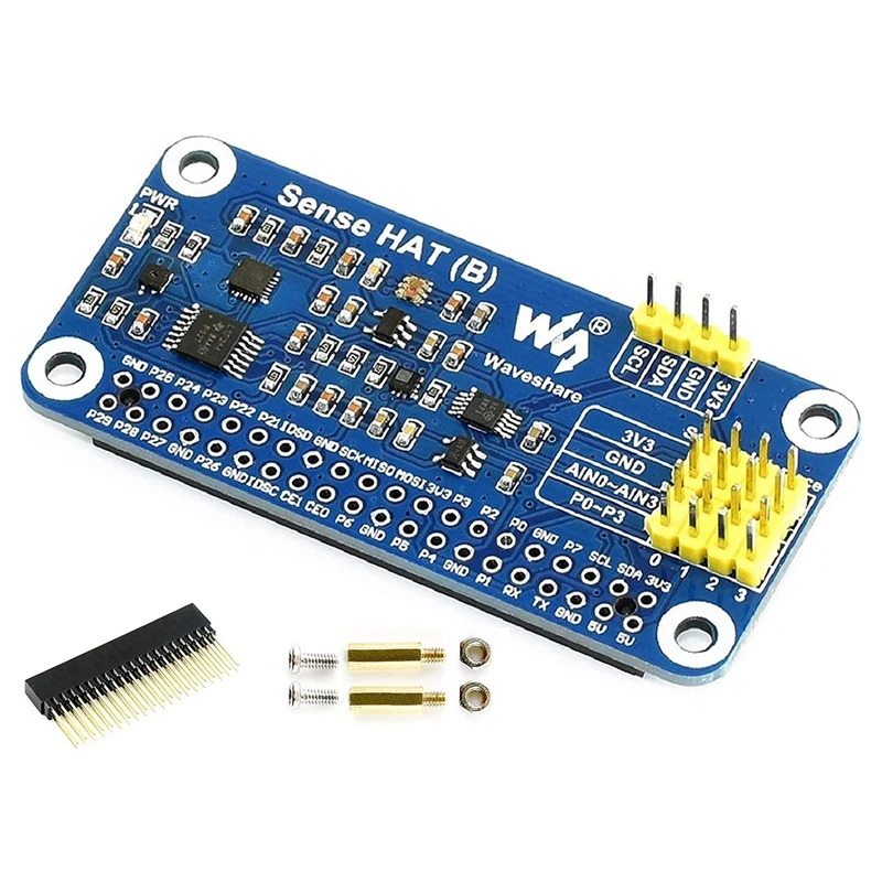 

Waveshare Sense HAT (B) For Raspberry Pi Onboard Multi Powerful Sensors Supports External Sensors