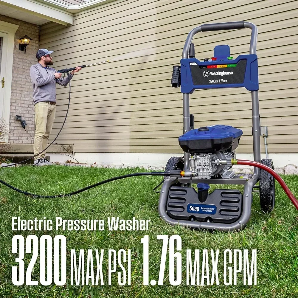 WPX3200e-Nettoyeur haute pression électrique, 3200 PSI et 1.76 GPM max, moteur à induction, à bord de Regina precious