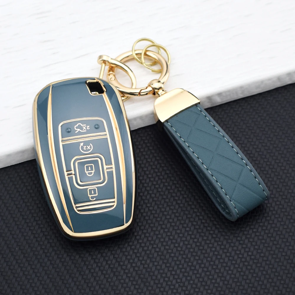 Soft TPU Car Key Case for Lincoln Continental Navigator Z MKZ MKC MKX Nautilus Aviator Corsair Key Cover With Keyring Holder Set