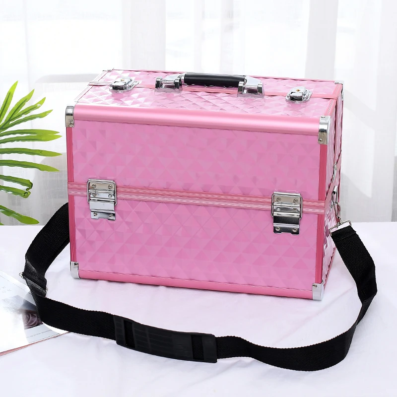 Portable Women Travel Makeup Case Make Up Organizers Storage Manicure Suitcase Large Capacity Professional Tattoo Suitcase Bag