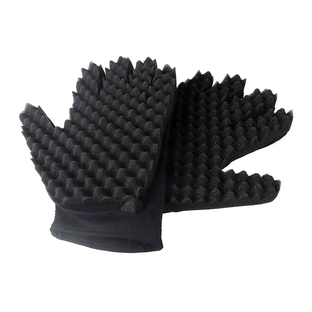 Curly Hair Barber Gloves Sponge Waves Twists Dorm Travel Tool for