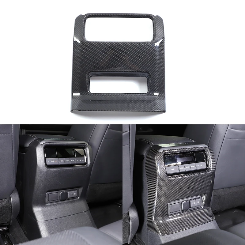 Protection de sortie d'air arrière anti-coup de pied en fibre de carbone véritable pour Toyota Land Cruiser Prado J250 LC250 24-26