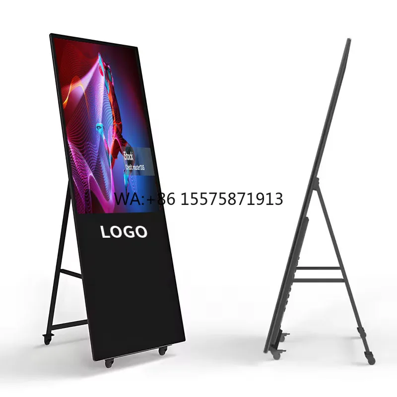 Digital Signage A-Frame Display Stand for Indoor Advertising for Small Restaurants Retail Stores 3mm Pixel Pitch 1-Year OEM