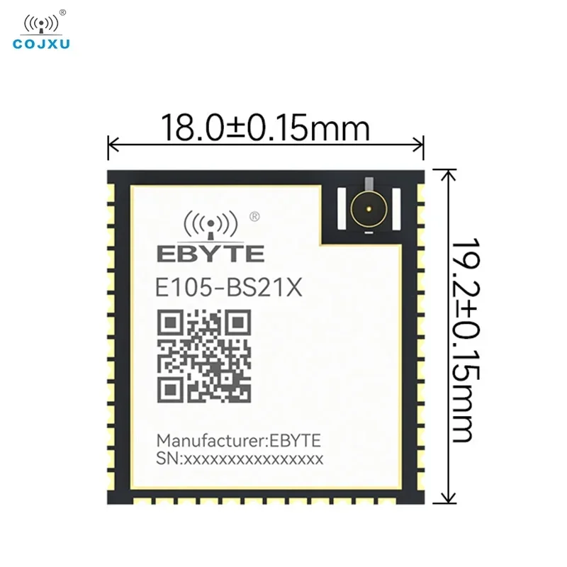 2.4GHz NearLink SLE Module BS21 Chip BLE5.2 Wireless Transmission 270m IPEX COJXU E105-BS21X 270m Cost-Effective